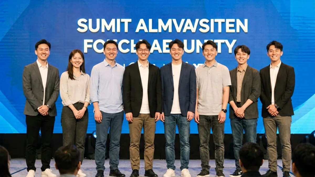 红桃MV视频新人导演计划发布会现场，12位入选导演站台合影留念